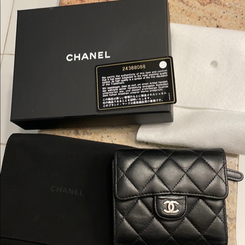 Chanel compact flap wallet